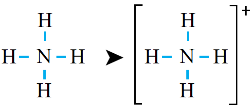 تمثيل أيون الأمونيوم بطريقة لويس تمثيل أيون الأمونيوم بطريقة لويس